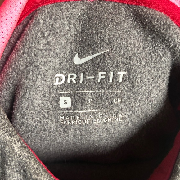 Nike Swoosh Logo Graphic Pink Gray Hooded Sweatshirt - Picture 4 of 4
